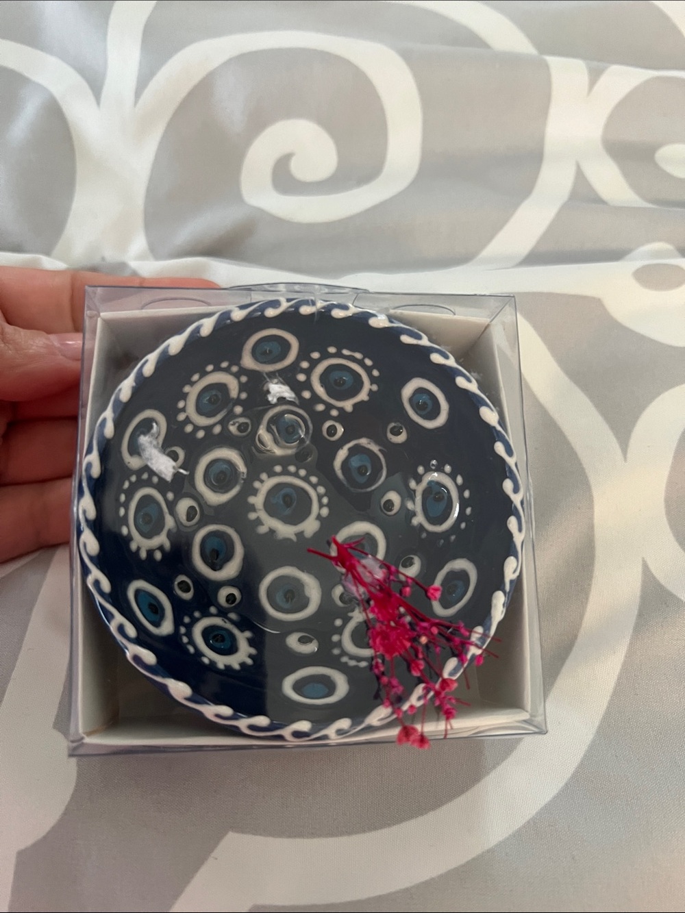 NWT EVIL EYE BOWL HANDMADE - Picture 2 of 3